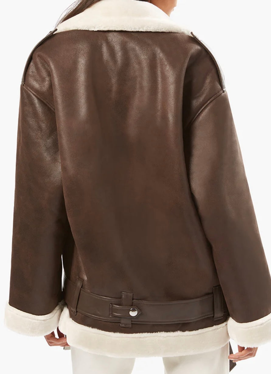 Suede Bonded Moto Jacket