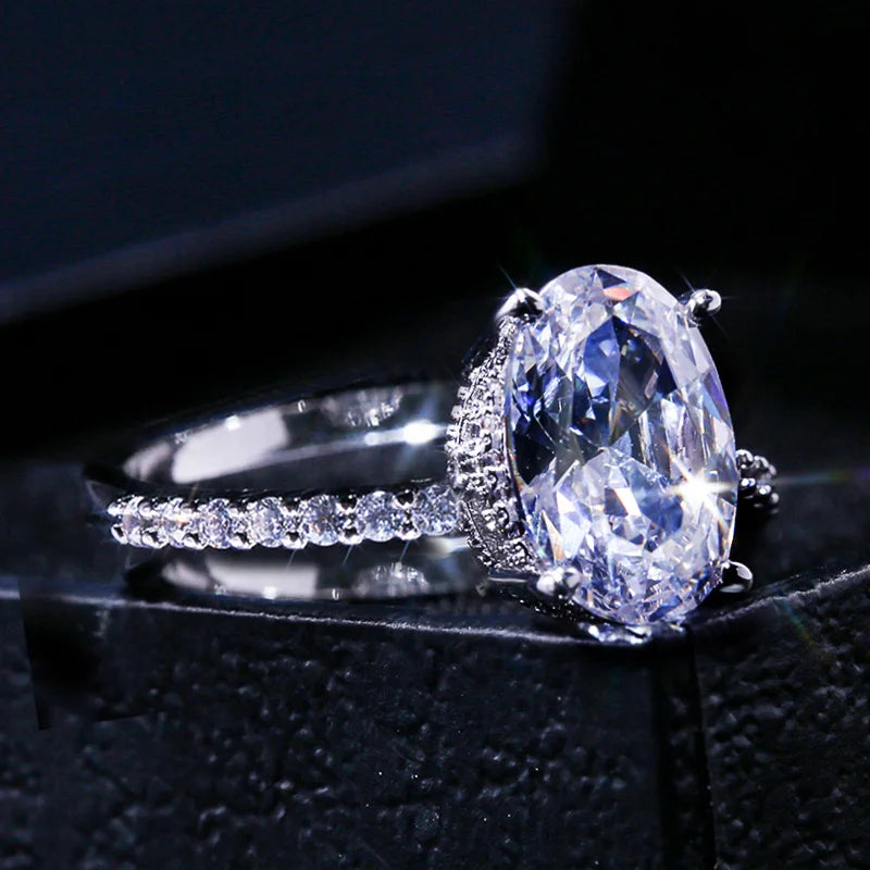 Oval Four Prong Ring