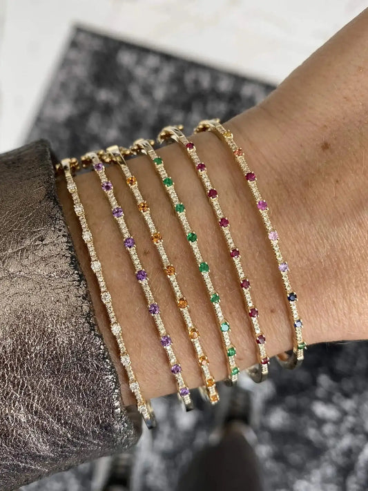 Paved Gold Bangle