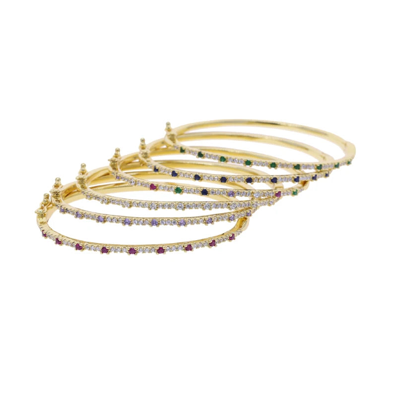 Paved Gold Bangle