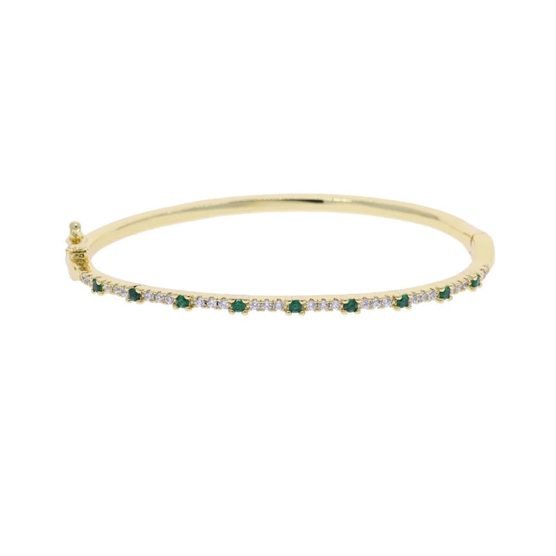 Paved Gold Bangle