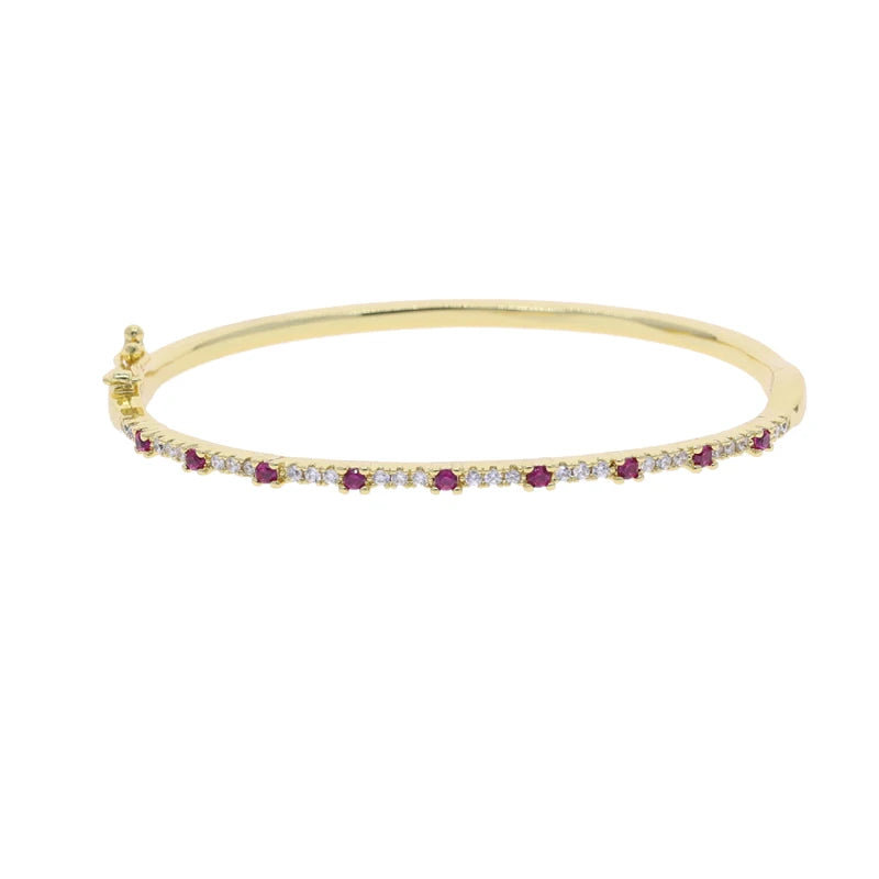 Paved Gold Bangle