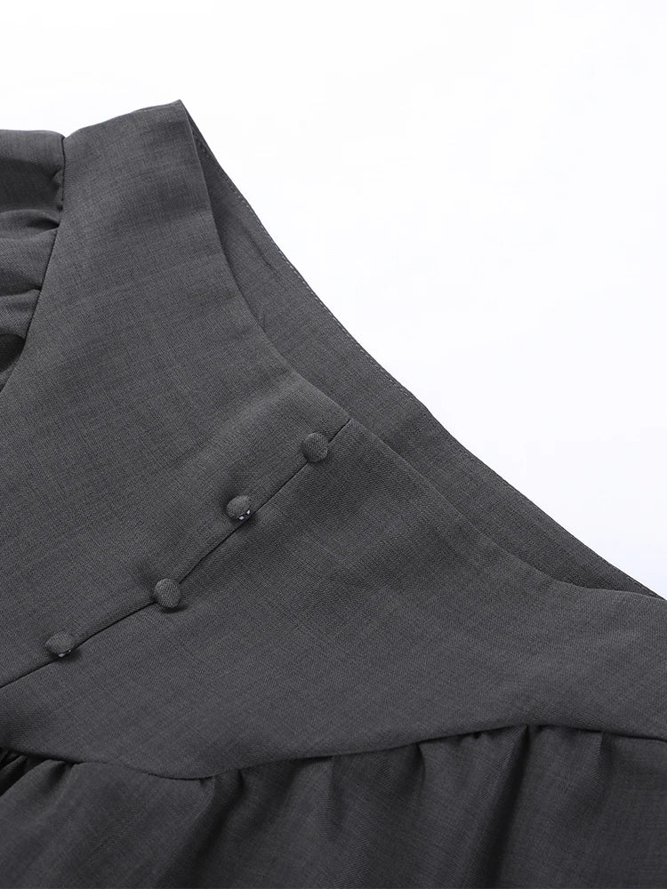 Erica Button Up Ruffle Skirt Set