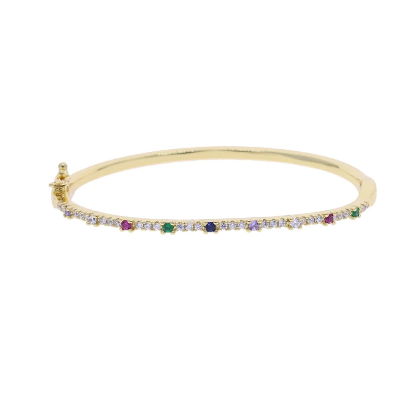 Paved Gold Bangle