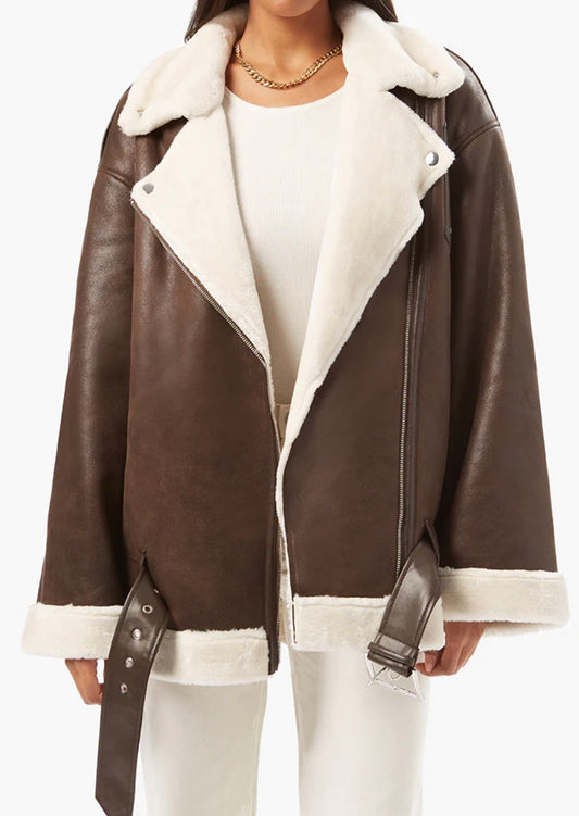 Suede Bonded Moto Jacket