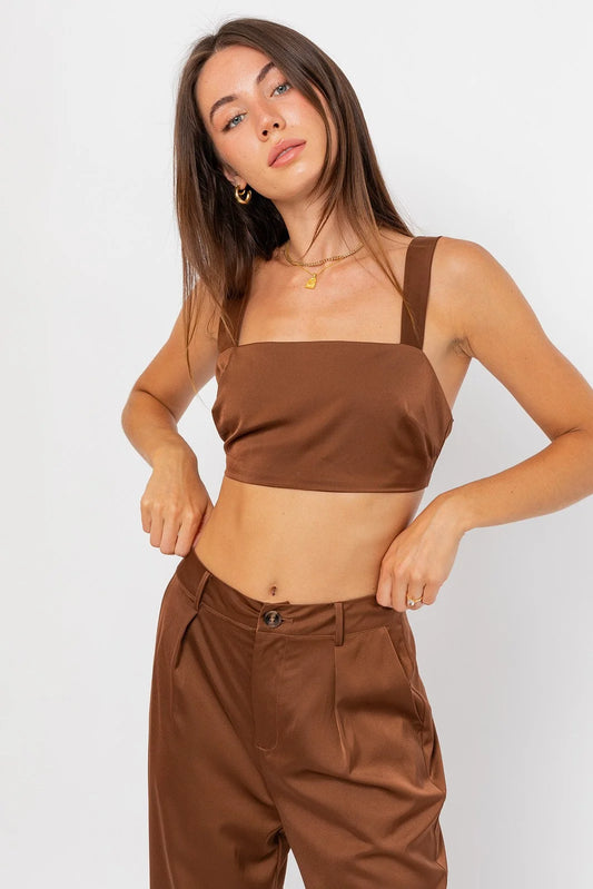 Satin Crop Top